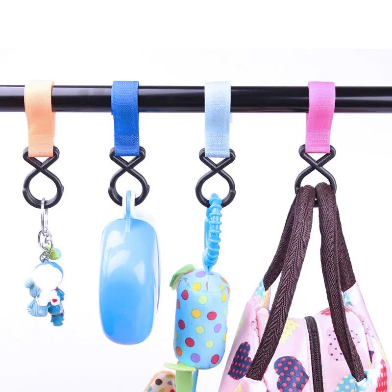 2gab Izturīgi ratu aksesuāri Āķi Ratiņkrēslu ratiņu ratu soma Āķis Zīdaiņu rati Iepirkumu soma klips ratu aksesuāri