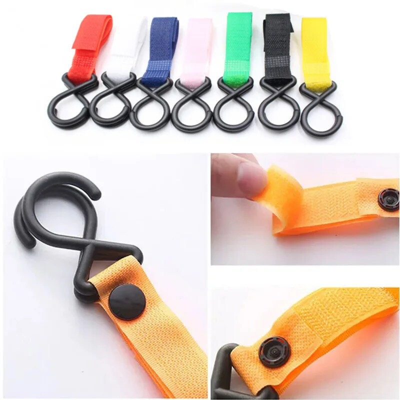 2gab Izturīgi ratu aksesuāri Āķi Ratiņkrēslu ratiņu ratu soma Āķis Zīdaiņu rati Iepirkumu soma klips ratu aksesuāri