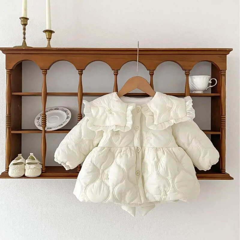 7935 Meiteņu mētelis ar kokvilnas polsterējumu 2023. gada ziemas jauns plus samta mētelis, modes silts virsdrēbes