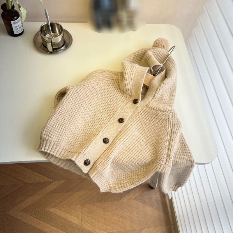 Pavasara zīdaiņu meitenes zēnu džemperis rudens modes trikotāžas jaka ar kapuci Universāla jaka mētelis bērniem zīdaiņu jakas Apģērbs