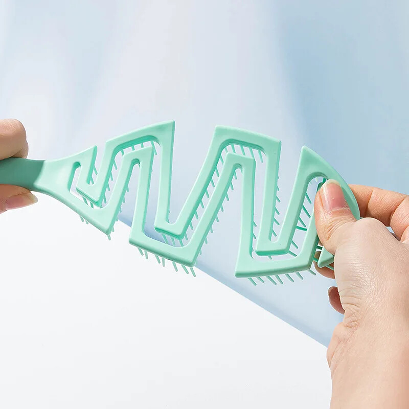 2023. g. Jauna vienkrāsaina galvas masāžas cirtainu matu birstes, ķemmes vanna, atšķetināšana ar dobu matu suku Veselības aprūpes rīki sievietēm, mazuļiem