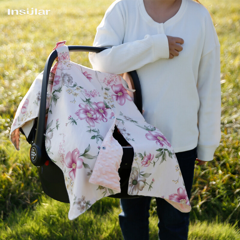 Bērnu ratiņu aksesuāri Muslīna mīksta elpojoša dzija Saulessargs Bērnu saulessargs Grozs Ratu pārvalks moskītu tīkls bērniem