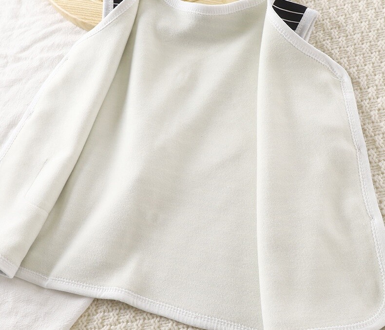 Mazuļu samta veste rudens un ziemas jauns biezināts silts mētelis bērnu svītrains burtu mētelis ikdienas korejiešu bērnu apģērbs