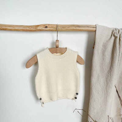 2025. gada rudens, jauns, bezpiedurkņu, trikotāžas veste mazulim, masīva zīdaiņu, zēnu meitene