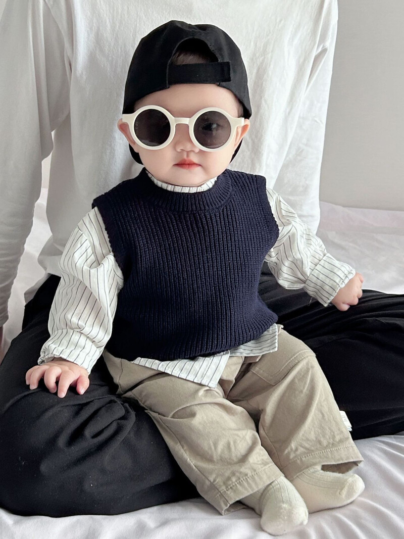 2025. gada rudens, jauns, bezpiedurkņu, trikotāžas veste mazulim, masīva zīdaiņu, zēnu meitene