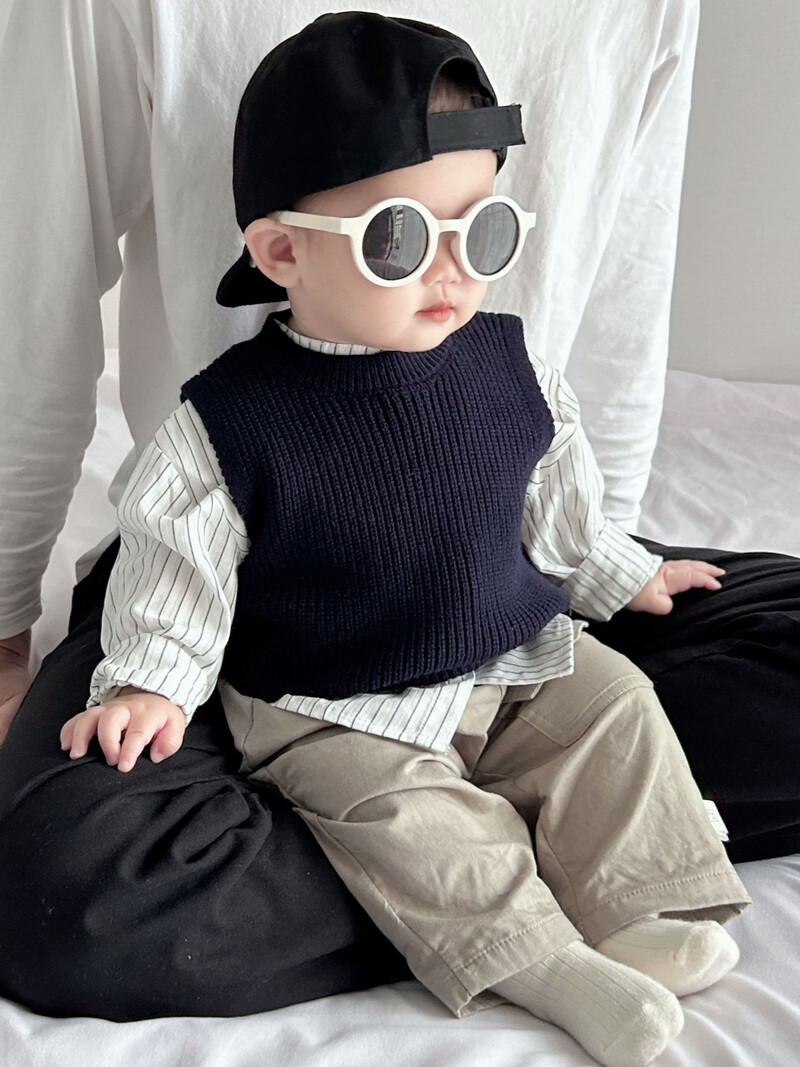 2025. gada rudens, jauns, bezpiedurkņu, trikotāžas veste mazulim, masīva zīdaiņu, zēnu meitene