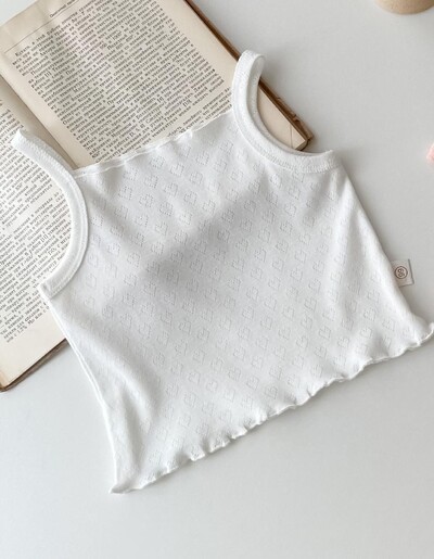 Καλοκαιρινό νέο παιδικό καμίνι Νεογέννητο κούφιο γιλέκο αγάπης για μωρό Λεπτό μασίφ μπλούζες casual γιλέκο βρεφικό βαμβακερό πουκάμισο με ζαρτιέρες