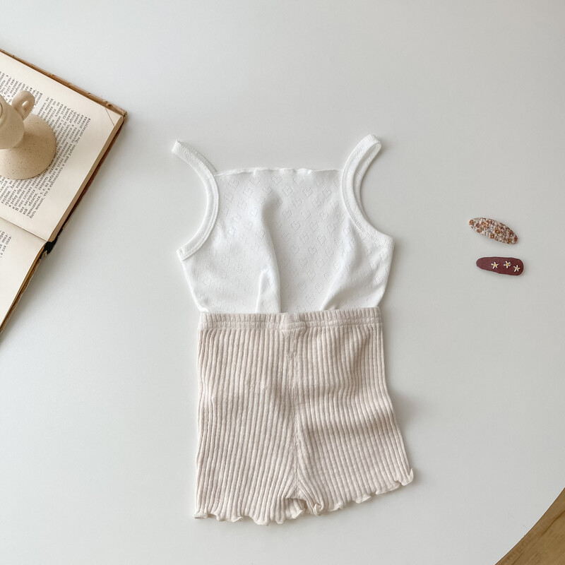 Καλοκαιρινό νέο παιδικό καμίνι Νεογέννητο κούφιο γιλέκο αγάπης για μωρό Λεπτό μασίφ μπλούζες casual γιλέκο βρεφικό βαμβακερό πουκάμισο με ζαρτιέρες