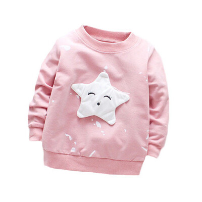 Kokvilnas T-krekls ar garām piedurknēm Karikatūras T-krekli Zēniem O-veida kakla augšdaļa Meiteņu pirmās dzimšanas dienas apģērbs Bērnu apģērbi T-krekli