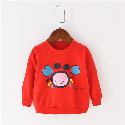 Kokvilnas T-krekls ar garām piedurknēm Karikatūras T-krekli Zēniem O-veida kakla augšdaļa Meiteņu pirmās dzimšanas dienas apģērbs Bērnu apģērbi T-krekli