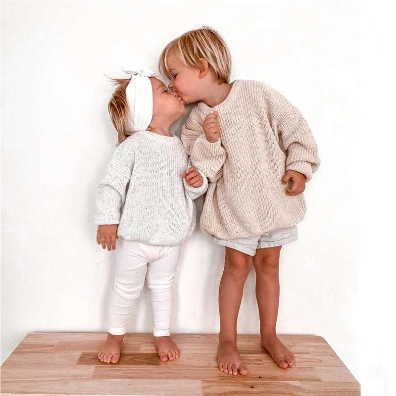 Modes Bērnu džemperis Apģērbs Mīksts Trikotāžas Brīvs džemperis Pavasara Rudens Pulovers Bērnu Topi Bērnu Ziemas Apģērbs