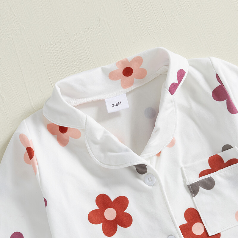 Citgeett tavaszi csecsemő baba lányok pizsama nadrágok virágmintás hosszú ujjú őszi kombinékok hálóruhák őszi ruhák