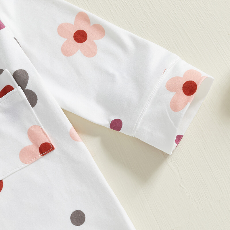 Citgeett tavaszi csecsemő baba lányok pizsama nadrágok virágmintás hosszú ujjú őszi kombinékok hálóruhák őszi ruhák