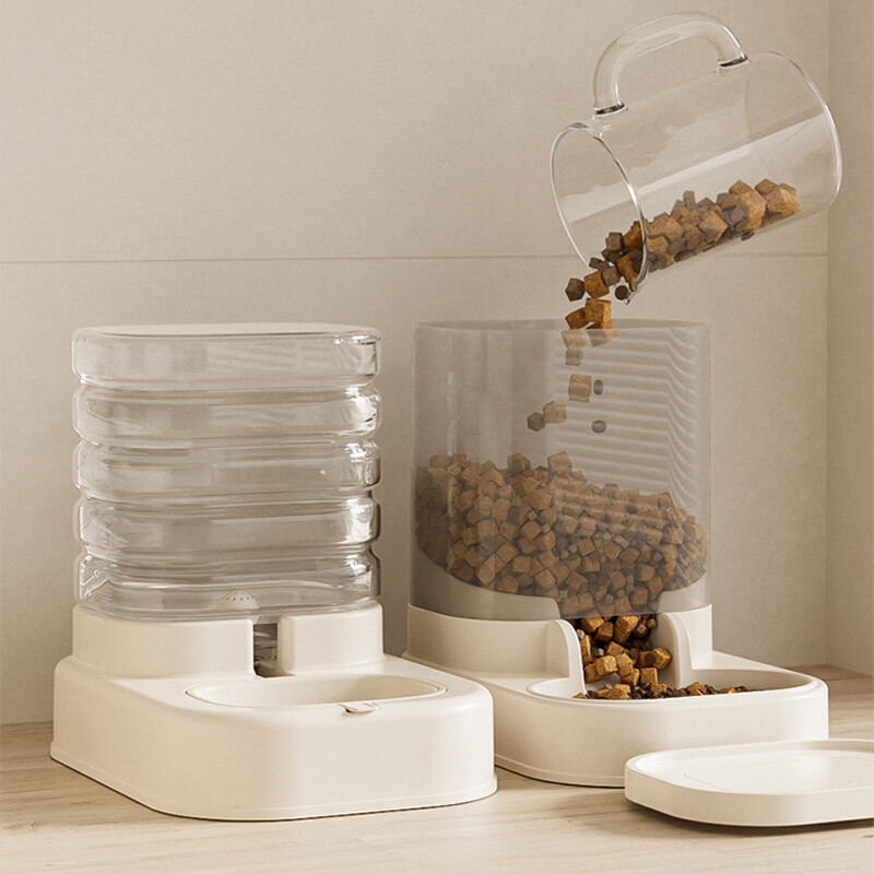 Mājdzīvnieku automātiskais padevējs kaķu barības bļodiņai Lietas kaķiem kucēnu bļoda barošana dzirdināšanas piederumi dzērājs suņiem barības uzglabāšanas dozators