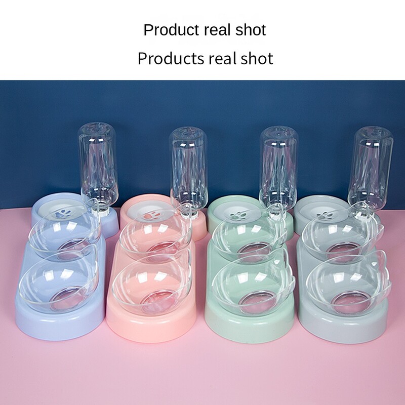 Mājdzīvnieku piederumi Paaugstinātas bļodas kaķiem un suņiem Izturīgas dubultās kaķu un suņu bļodu barotavas Paaugstināti kaķu barošanas un dzeršanas piederumi