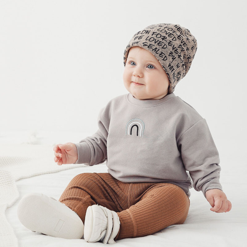 Ανοιξιάτικα νέα βρεφικά ρούχα πουλόβερ Μπλουζάκια για βρέφη Νεογέννητα μακριά μανίκια χαλαρά casual φούτερ με κουκούλα φθινοπώρου Φούτερ Βαμβακερά ρούχα