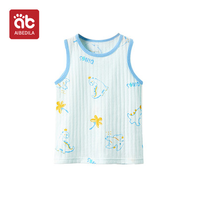 AIBEDILA vasaras bērnu topi Apģērbi Tvertne Bez piedurknēm Elpojoša Kokvilna Bērnu T-krekls Veste Tops Apģērbs Apģērbs Zēniem Meitenes