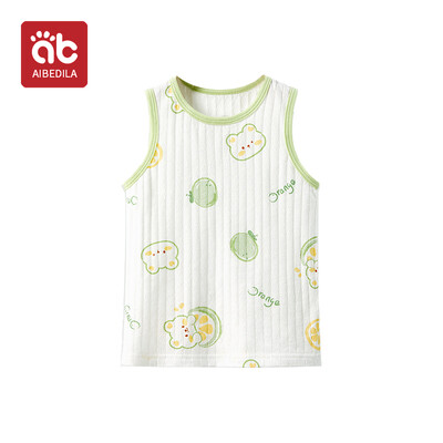 AIBEDILA vasaras bērnu topi Apģērbi Tvertne Bez piedurknēm Elpojoša Kokvilna Bērnu T-krekls Veste Tops Apģērbs Apģērbs Zēniem Meitenes