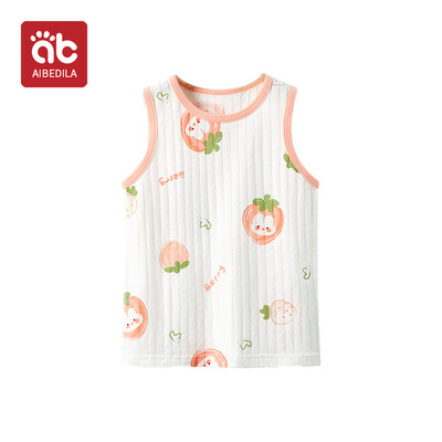 AIBEDILA vasaras bērnu topi Apģērbi Tvertne Bez piedurknēm Elpojoša Kokvilna Bērnu T-krekls Veste Tops Apģērbs Apģērbs Zēniem Meitenes
