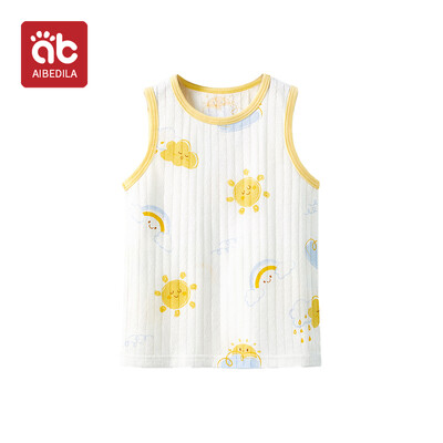 AIBEDILA vasaras bērnu topi Apģērbi Tvertne Bez piedurknēm Elpojoša Kokvilna Bērnu T-krekls Veste Tops Apģērbs Apģērbs Zēniem Meitenes