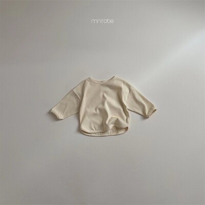 Άνοιξη 2025 Νέο μωρό μακρυμάνικο βαμβακερό μπλουζάκι για αγόρια μασίφ, ευέλικτο μπλουζάκι για βρέφη Κοριτσίστικα φαρδιά casual μπλουζάκια για νήπια