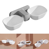 1Gb nejauša krāsa Kaķi Divkārši mājdzīvnieku trauki Jauni Suņi Pie sienas stiprināma mājdzīvnieku dubultbļoda Automātiski regulējama barības trauks