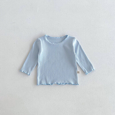 Mīksts bērnu bez kauliem krekls, meitenes, mazs krekls, 0-3T, maziem bērniem, jauks vienkrāsains apakškrekls zīdaiņiem, plānas stila salda blūze