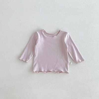 Mīksts bērnu bez kauliem krekls, meitenes, mazs krekls, 0-3T, maziem bērniem, jauks vienkrāsains apakškrekls zīdaiņiem, plānas stila salda blūze