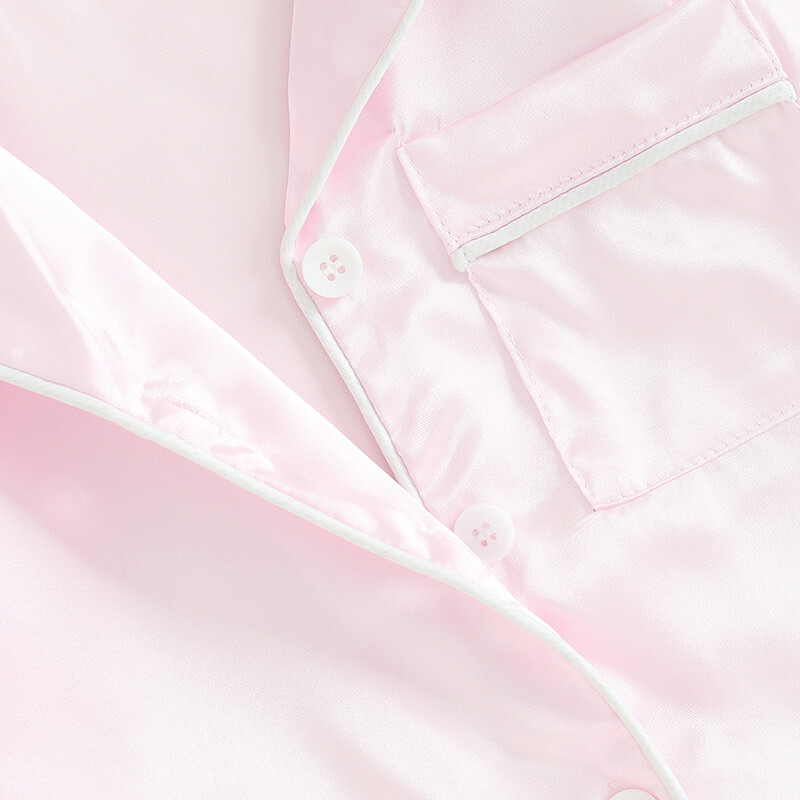 Pudcoco jaundzimušais, zēns, meitene, satins Slik pidžamas kombinezoni ar garām piedurknēm, pogām uz leju Romper Pjs zīdaiņu guļamveļa 0-24M