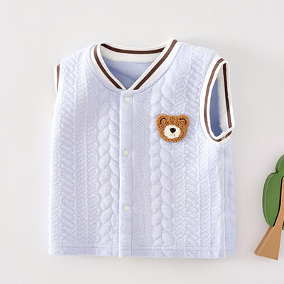 Baba felsők Ujjatlan őszi téli meleg újszülött ruhák kislány mellény alkalmi aranyos kisfiú felsőruházat mellény