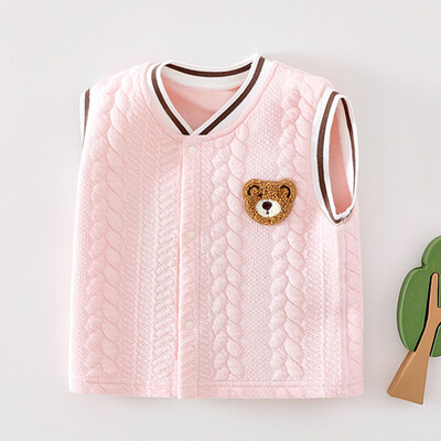 Baba felsők Ujjatlan őszi téli meleg újszülött ruhák kislány mellény alkalmi aranyos kisfiú felsőruházat mellény