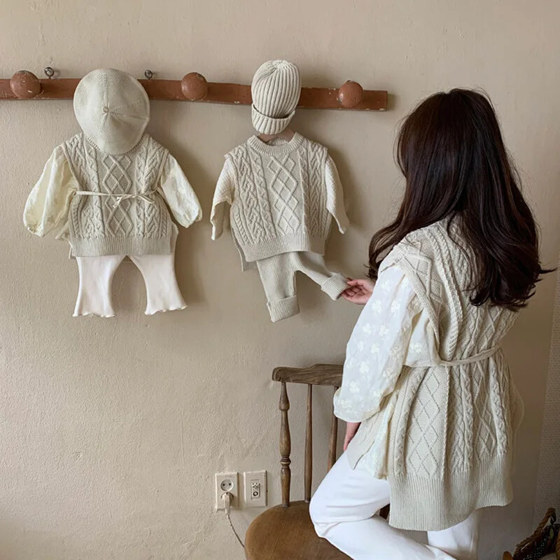 8870 Bērnu trikotāžas veste rudens ziemas kaņepju raksta džemperis salokāms brīvs trikotāžas veste meitenes veste