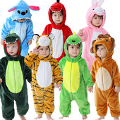 Kigurumi Stitch Dinoszaurusz Pizsama Baba Unikornis Onesies Újszülött Állat Lányok Fiúk Anime Cosplay jelmez Karácsonyi Partyra