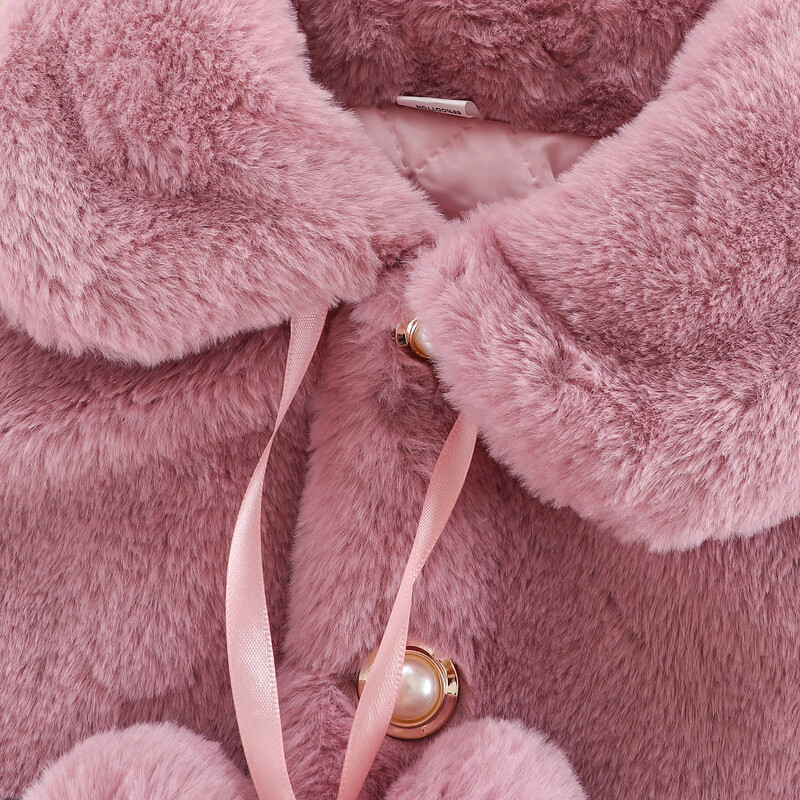 Meiteņu apģērbi Ziemas jaka Meitenes vilnas džemperis Mazu bērnu vējjaka rudens ziema silts apmetnis jaciņa bantīte mētelis