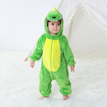 Baby Kigurumi Stitch Dinosaur Cartoon Pijama Romper Новородени бебета Детски животински гащеризон Момичета Момчета Аниме Cosplay Пижама Костюм