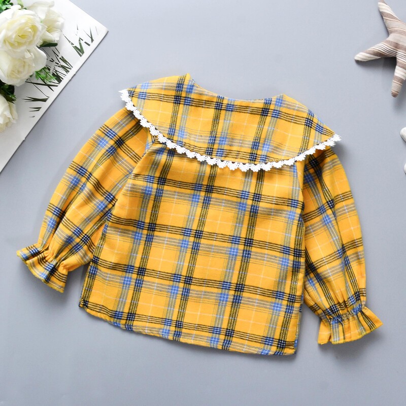 Bērnu Topi Zēniem Buffalo Plaids Flaneļa Krekls Bērnu Ikdienas krekls Virsdrēbes Apģērbi Rudens Meiteņu Blūzes