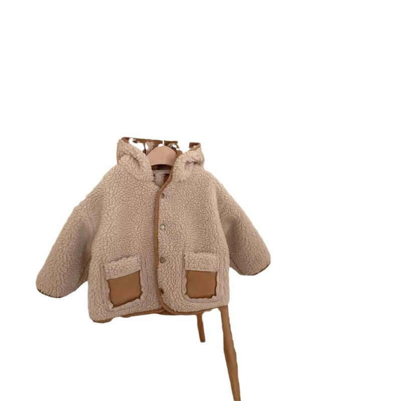 Χειμώνας 2025 Νέο Βρεφικό ζεστό βελούδινο παλτό Plus βελούδινο χοντρό βρέφος για αγόρι κορίτσι με μακρύ μανίκι ζεστό παλτό νήπιο casual κουκούλα