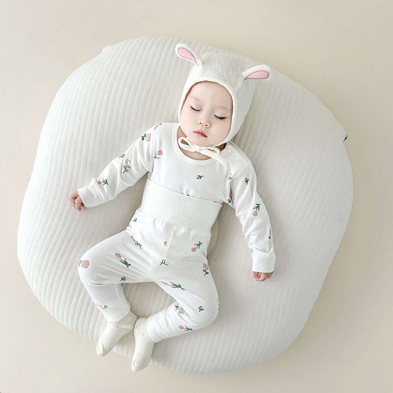 Rudens bērnu pidžamas uzvalks zīdaiņiem 0-4 Y. Meiteņu karikatūras apdrukāts mājas apģērbs, 2 gab.