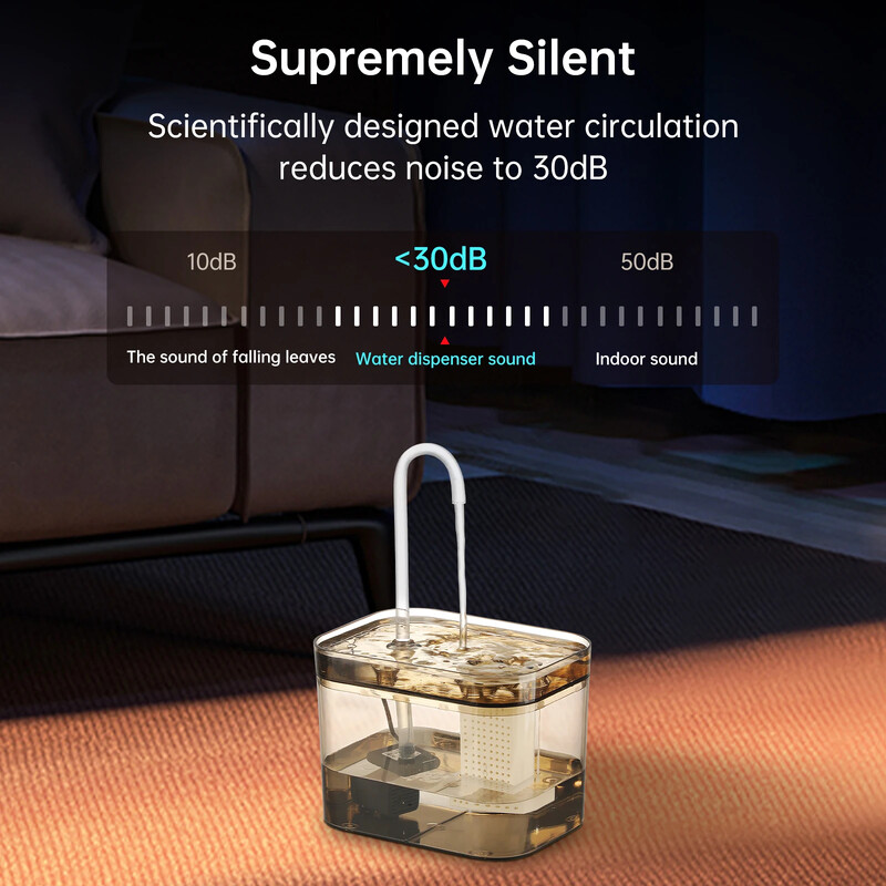 Cat szökőkút 1,5 literes vízadagoló automata szűrő Cat Drinker USB recirkulációs szűrés szivattyús kisállat ivótartozékokkal