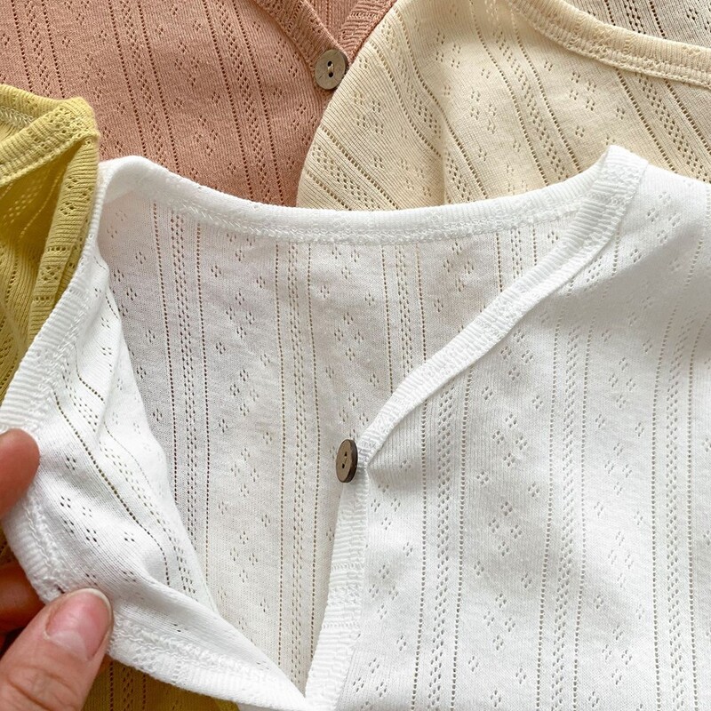 2024 Κορεατική ζακέτα για νήπια, Παιδικά μονόχρωμα παλτό Βρεφικά ελαφριά casual πανωφόρια για αγόρια, κορίτσια, καλοκαιρινό μπουφάν με κουμπιά