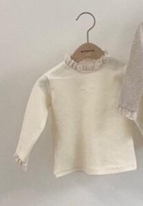 Rudens ziemas volāni mežģīņu apkakles krekls meiteņu drēbēm silts kokvilnas trikotāžas bērnu krekls ar garām piedurknēm mazuļu blūze topi bērnam