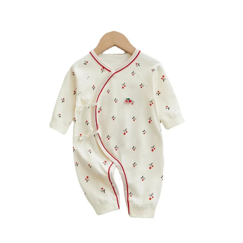 Baby Romper Cotton Spring Autumn Fresh Print Mīksts jaundzimušo zīdaiņu kombinezons Ikdienas apģērbs bodijiem Guļtērpi