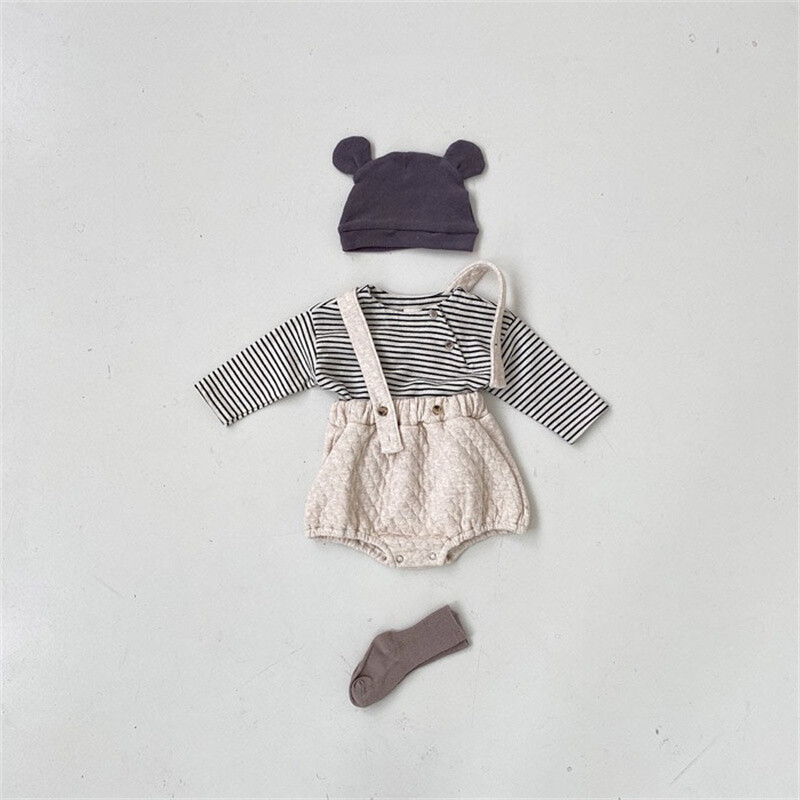 Bērnu kokvilnas pavasara modes svītraini T-krekli bērniem Zēniem zēniem un meitenēm ar garām piedurknēm ikdienas rudens apģērbi