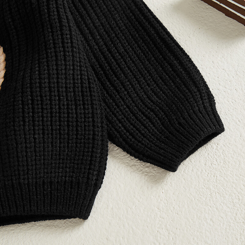 2024-08-02 Lioraitiin Βρεφικά πουλόβερ μωρό αγόρι με μακρύ μανίκι με στρογγυλή λαιμόκοψη γράμματα πλεκτά πουλόβερ για βρέφη