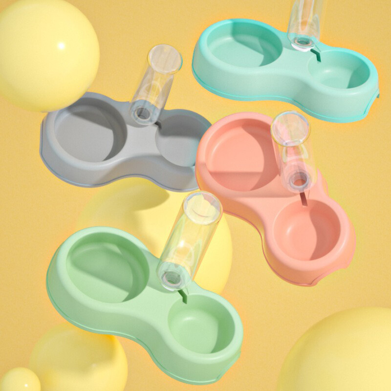 Forró macska tál Kutyatál automatikus itatás és etetés egy dupla tál macskaeledel tál itatótál kisállat kellékek