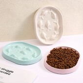 Ovális hal alakú Cat Slow Food Bowl műanyagból