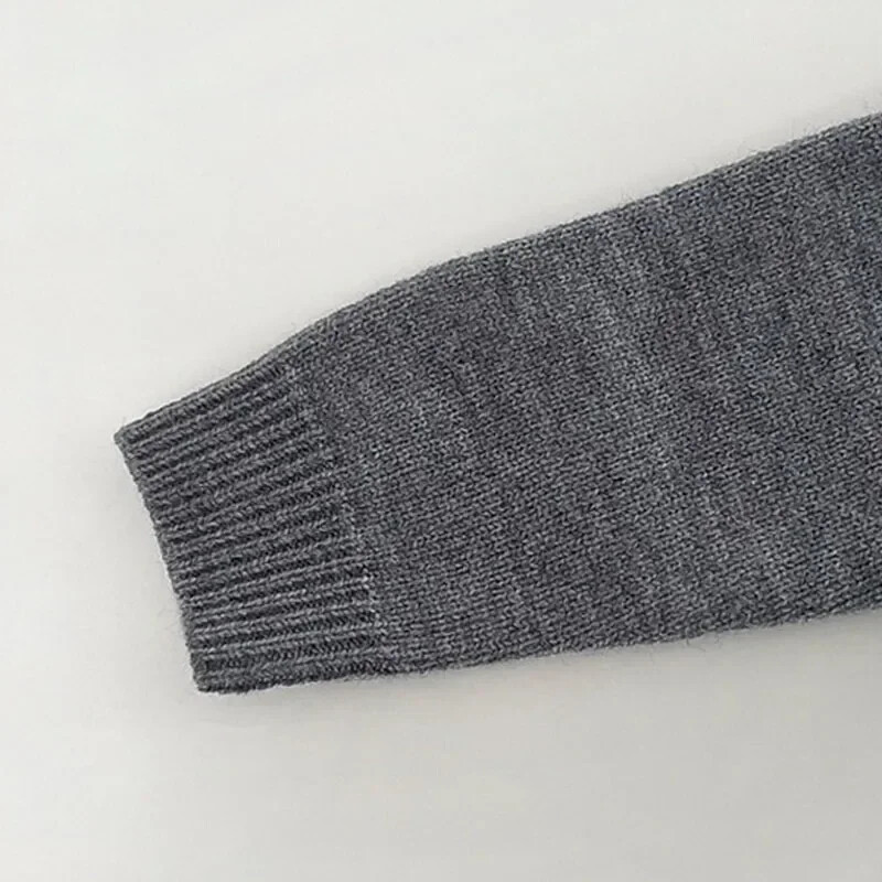 Παιδικά πουλόβερ με στρογγυλή λαιμόκοψη Φθινοπωρινά νέα μοτίβα για σκύλους Βρεφικά ρούχα Ιαπωνικά και κορεάτικα γκρι πλεκτά πουλόβερ Χαριτωμένη τοπ ζακέτα