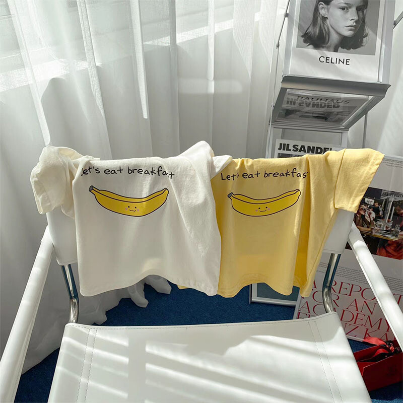 Suvine armas banaanist T-särk Beebitüdruku Uue trükiga T-särk Mood Mitmekülgne Puuvillane Mugavad Topid Poistele Väikelaste lahtine T-särk