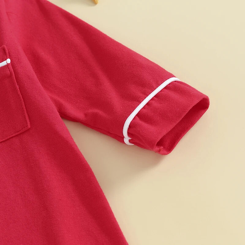 Beebipoisid, tüdrukud, püksid pidžaamad, põimitud krae nööbid pikkade varrukatega imikute kombinesoonid magamisriided kevadsügise ööriided