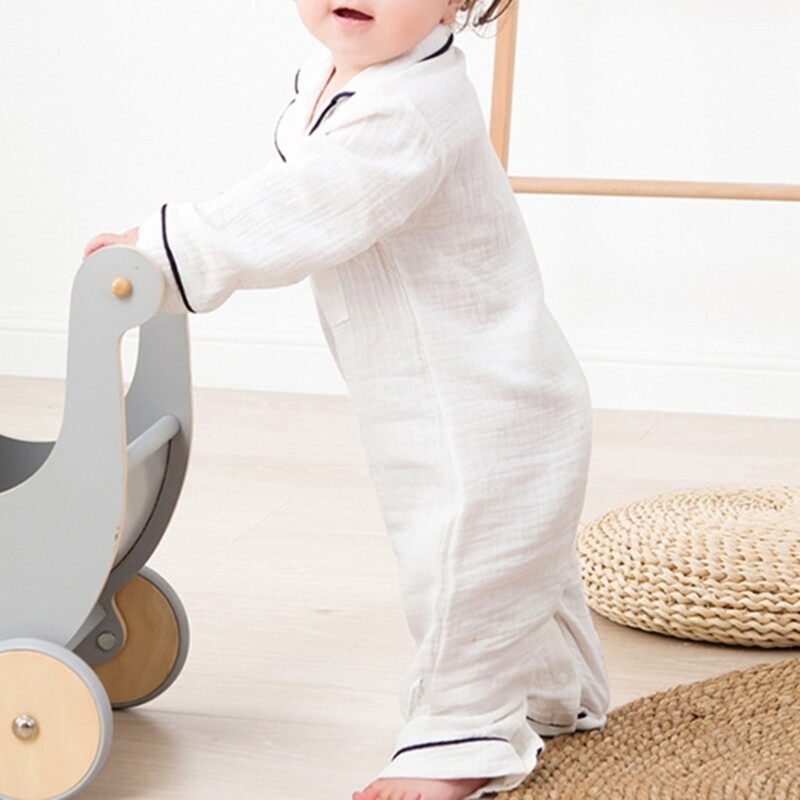 Beebipüksid poisid tüdrukud magamispidžaamad orgaanilisest puuvillast pikkade varrukatega ühes tükis kombinesooni nööbiga vastsündinud magamiskotüüm